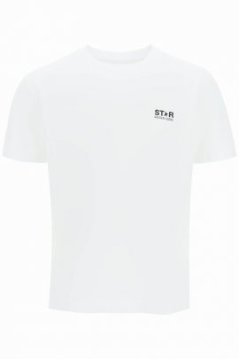 Logo T-shirt With Back Maxi Star Print In White