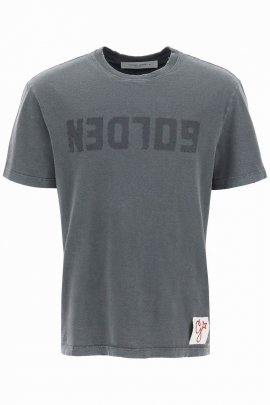 Reversed Logo T Shirt In Grey