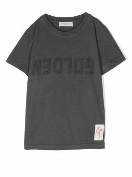 Kids' Logo-print Short-sleeved T-shirt In Grey