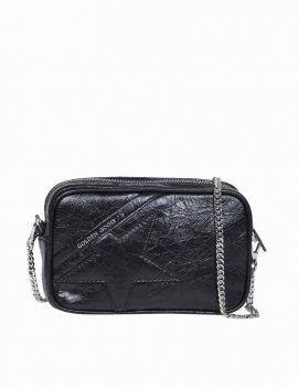 Mini Star Bag In Glossy Finish Leather In Black