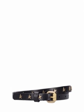 Molly Star Studded Leather Belt In Black