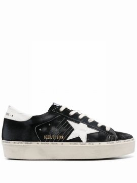 Super-star Distressed-finish Sneakers In Black