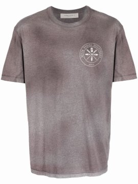 Graphic-print Cotton T-shirt In Purple