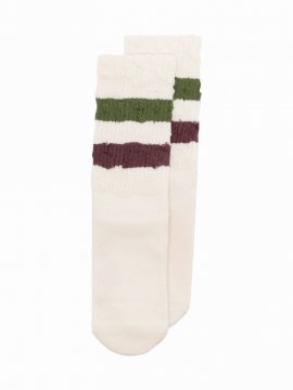 Striped Stretch-cotton Socks In White