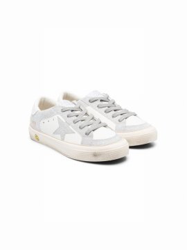 Kids' Super-star Low-top Sneakers In White Silver