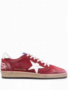 Men's Red Leather Sneakers