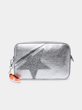 Silver Laminated Leather Star Bag