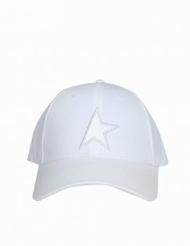 Star Baseball Hat In Cream Cotton