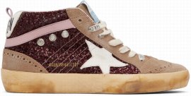 Ssense Exclusive Burgundy & Taupe Mid Star Sneakers In Brown/pink