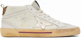 Off-white Mid Star Sneakers In 15375 Cream/ice/whit