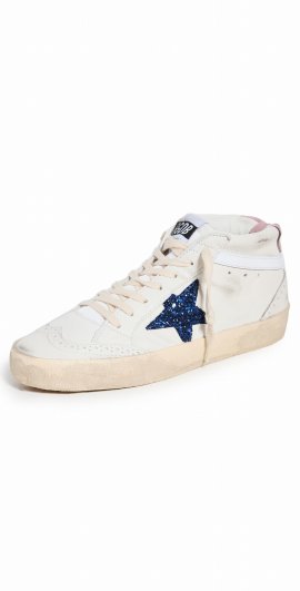 Mid Star Leather Upper Glitter Star Sneakers