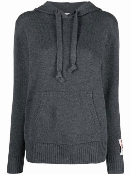 Cashmere Knitted Hoodie In 60255 Grey Melange