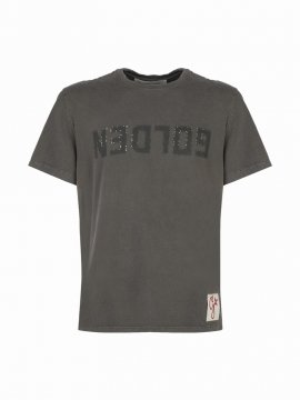 Golden T-shirt In Cotton In Dusty Olive