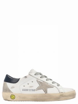Kids' Superstar Leather Sneakers In White