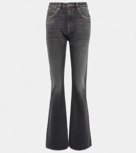 Mid-rise Straight-leg Jeans In Black