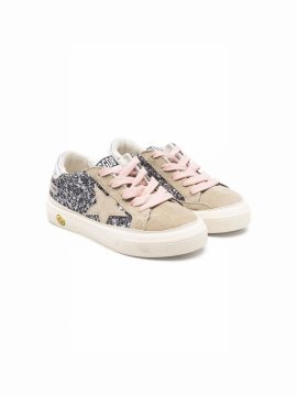 Babies' Camo-patch Lace-up Sneakers In Silver