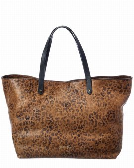 Golden Pasadena Bag Faded Leopard-print Leather In Brown