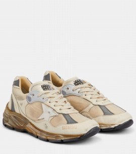 Dad-star Leather Low-top Sneakers In Beige