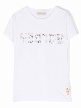 Kids' Crystal-embellished T-shirt In White