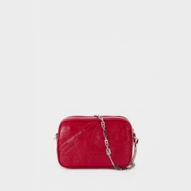Red Leather Star Shoulder Bag