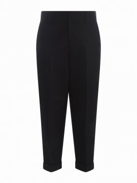 Trousers Star In Cotton Blend In Nero