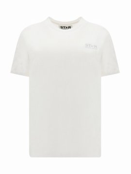 Star T-shirt In White/silver