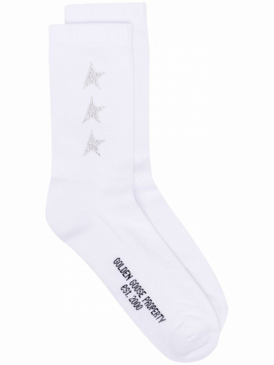 Ribbed Star-print Socks In ??ɫ