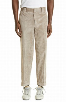 Journey Corduroy Skater Chino Pants In Beige
