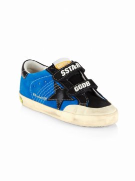Kids' Baby Boy's,little Boy's & Boy's Penstar Suede And Star Leather Heel Sneakers In Blue Black