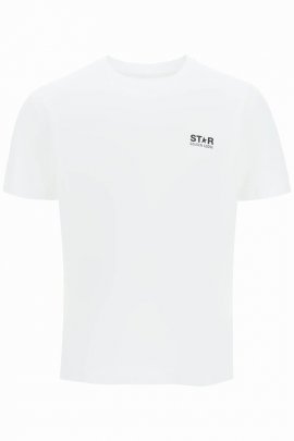 Big Star Print T Shirt White Cotton