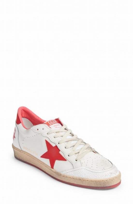 Ball Star Low Top Sneaker In White