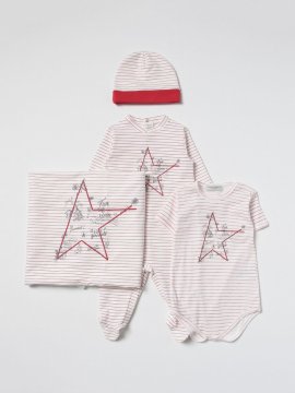 Baby's 4-pack Stripes Doodles & Star Print Gift Set In Red