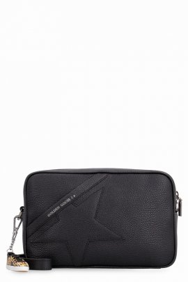Leather Crossbody Star Bag In Black