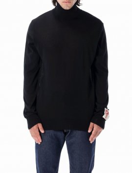 Derek Tourtleneck Basic Sweater In Black