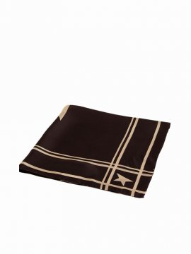 Golden Foulard Star Print Silk In Black