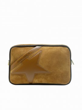 Tobacco Suede Leather Star Bag