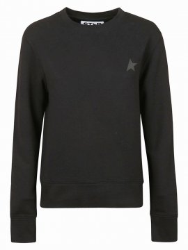 Star Printed Crewneck Sweatshirt In Black