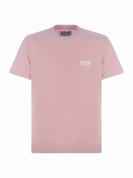 Pink Cotton T-shirt In Pink Lavander/white