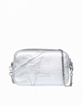 Mini Star Bag In Silver Color Leather