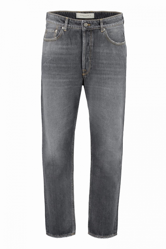 5-pocket Straight-leg Jeans In Grey
