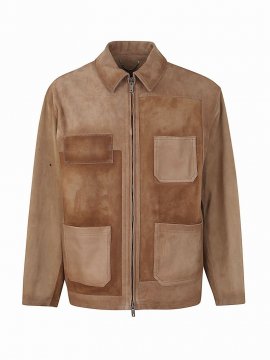 Journey M`s Work Shirt Patched Suede In Dune