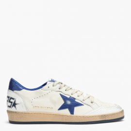 Deluxe Brand White/metallic Blue Ballstar Sneakers