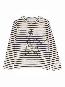 Logo-embroidered Striped Long-sleeve T-shirt In Multi-colored