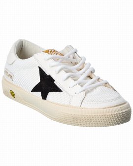 Kids' May Mesh & Leather Sneaker In White