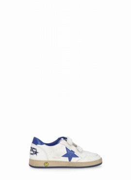 Kids' Ball Star Strap Sneakers In White