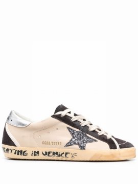 Super Star Leather Low-top Sneakers In Nude