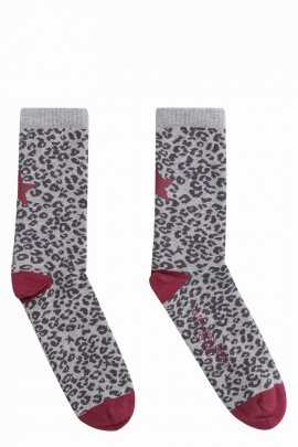 Logo Cotton Blend Socks In Animalier