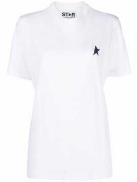 Star/ W`s Regular T-shirt Clothing In 11443 Optic White/dark Blue