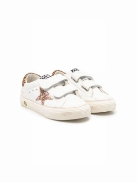 Kids' Superstar Touch-strap Sneakers In White