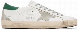 White & Green Super-star Sneakers